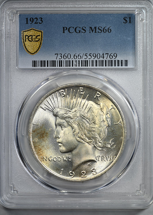 1923 Peace Dollar $1 PCGS MS66