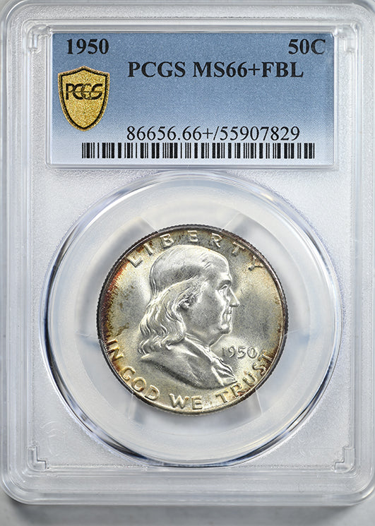 1950 Franklin Half Dollar 50C PCGS MS66FBL - Full Bell Lines