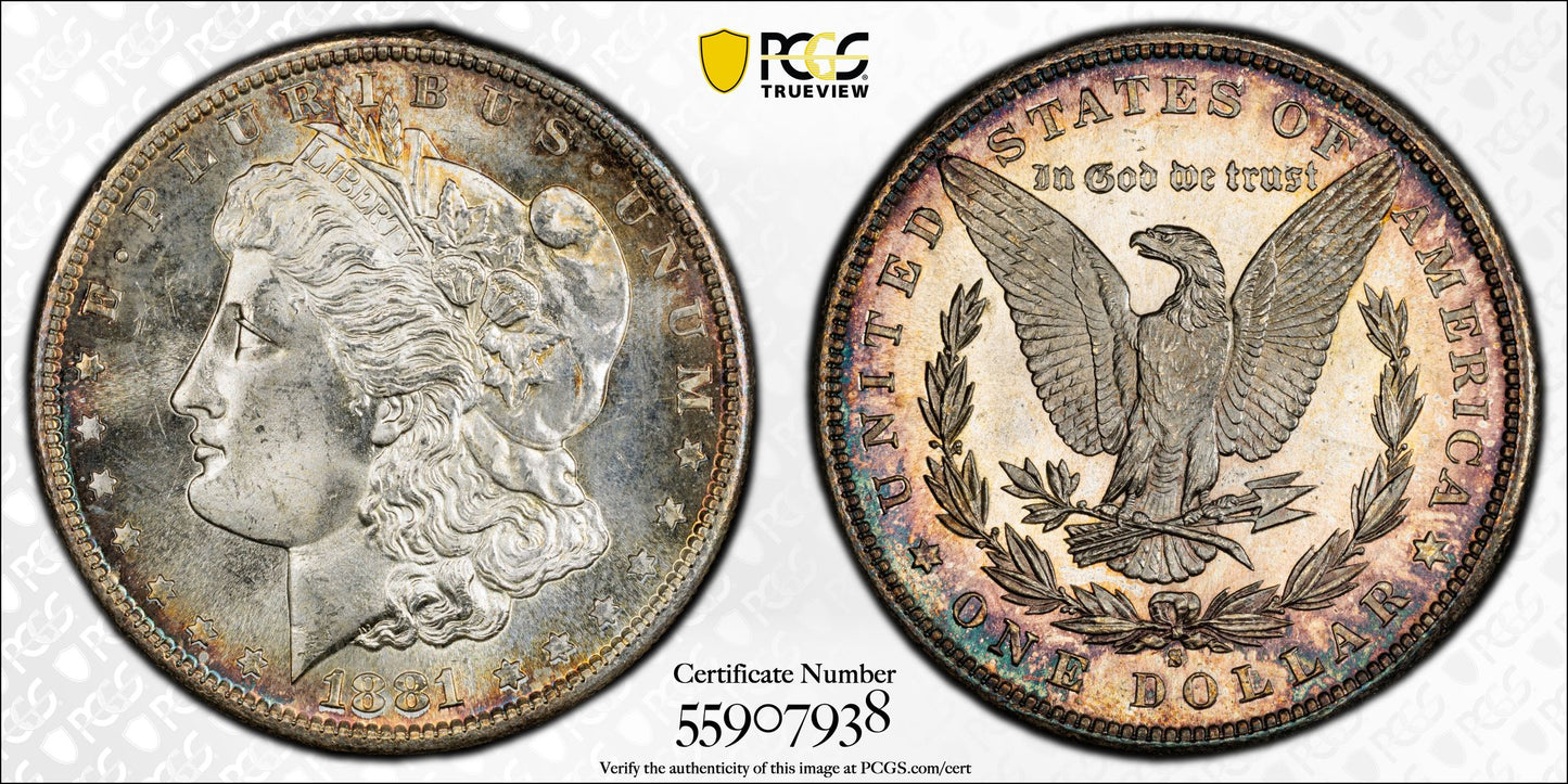 1881-S Morgan Dollar $1 PCGS MS66