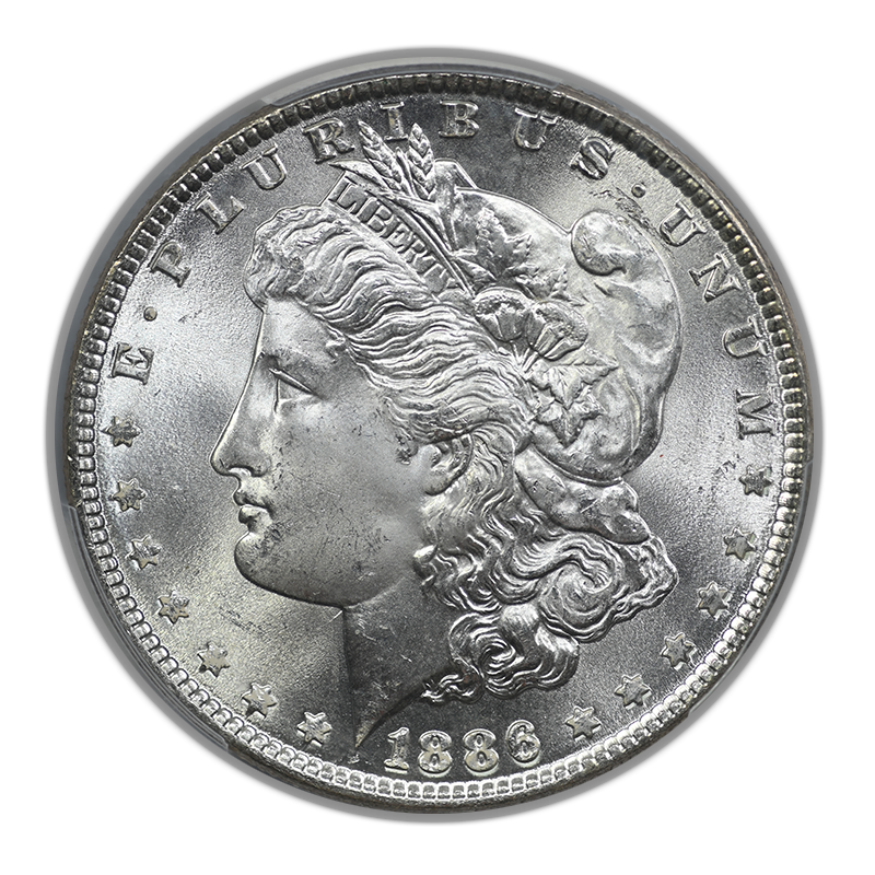 1886 Morgan Dollar $1 PCGS MS66