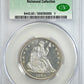 1860 Proof Liberty Seated Half Dollar 50C CAC PR63 Obverse Slab