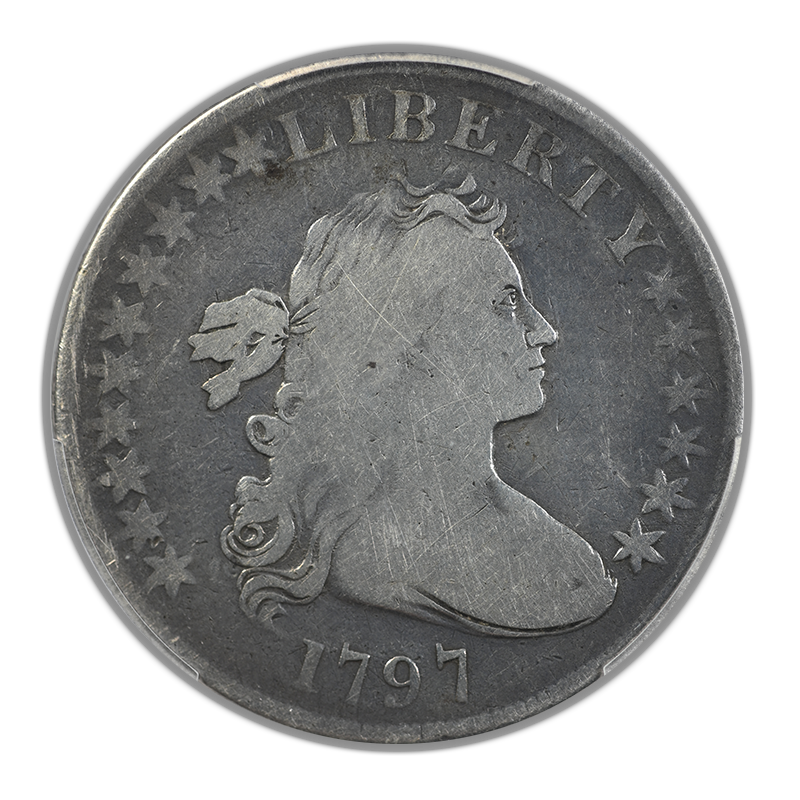 1797 Draped Bust Dollar $1 PCGS G04 10x6 Stars