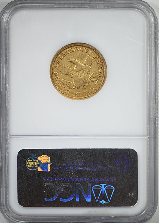 1860-C Liberty Head Gold Half Eagle $5 NGC XF40 - CHARLOTTE GOLD!
