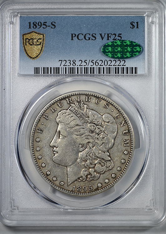 1895-S Morgan Dollar $1 PCGS VF25 CAC