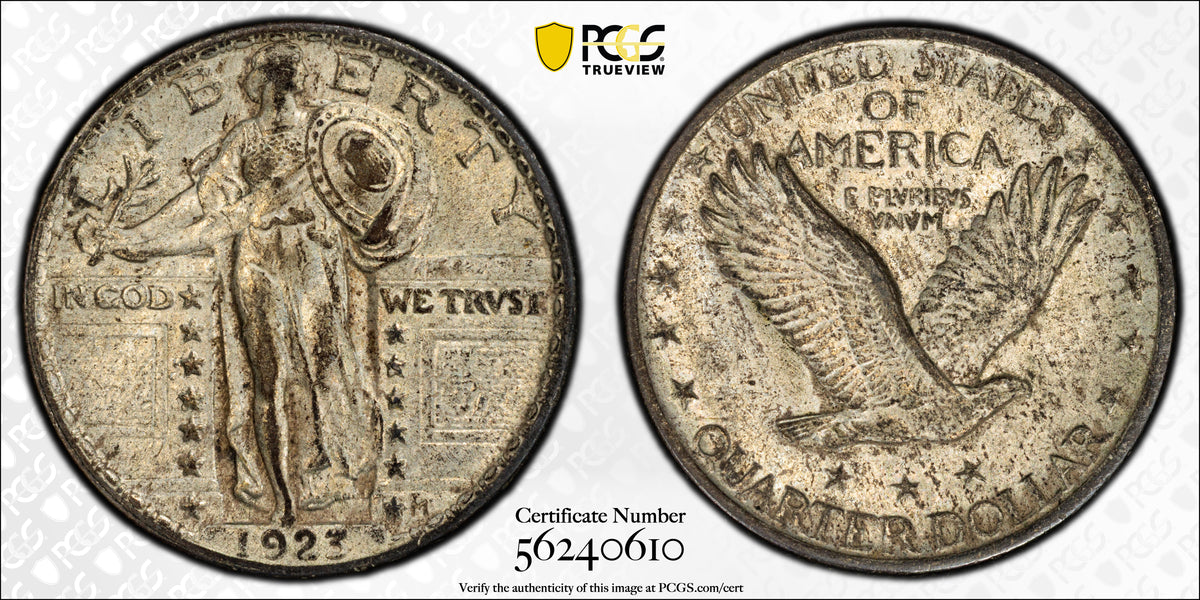 1923 Standing Liberty Quarter 25C PCGS AU55 CAC