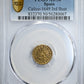 1744-S PJ Spain Gold 1/2E Escudo PCGS AU50 Calico-1649 3rd Bust