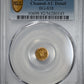1871 Round California Fractional Gold Liberty Head 1/4 Dollar G25C PCGS AU Detail BG-838