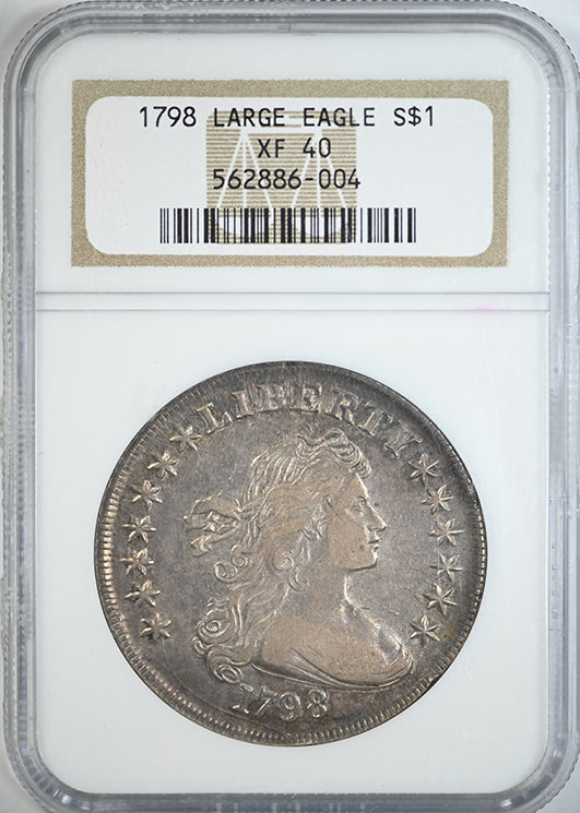1798 Draped Bust Dollar $1 NGC XF40 - Large Eagle