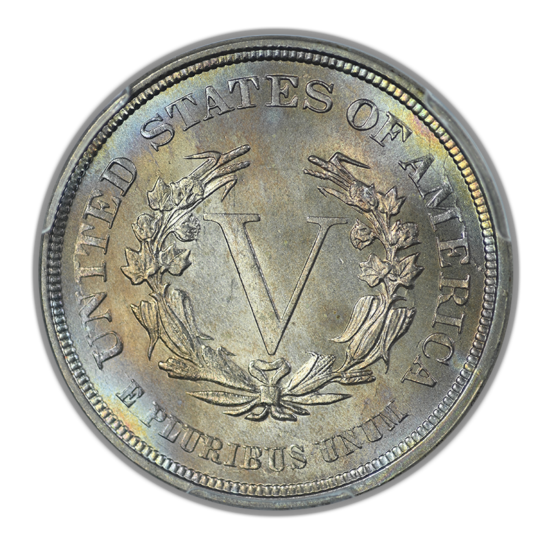 1883 Liberty V-Nickel 5C PCGS MS64 No CENTS - TONED!