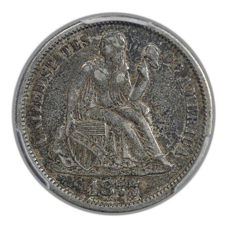 1877-CC Liberty Seated Dime 10C PCGS XF45