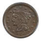1857 Braided Hair Liberty Head Large Cent 1C PCGS AU50 - Small Date