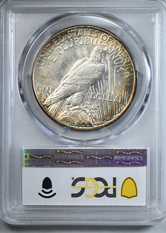 1922-D Peace Dollar $1 PCGS AU58 - TONED!