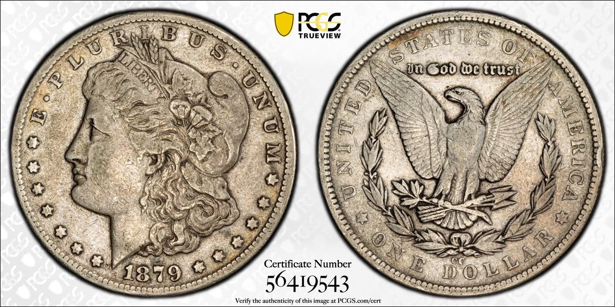 1879-CC Morgan Dollar $1 PCGS VF30 CAC - Capped Die
