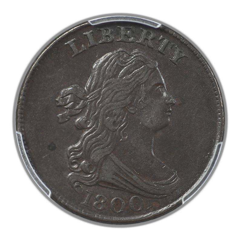 1800 Draped Bust Half Cent 1/2C PCGS AU53 CAC