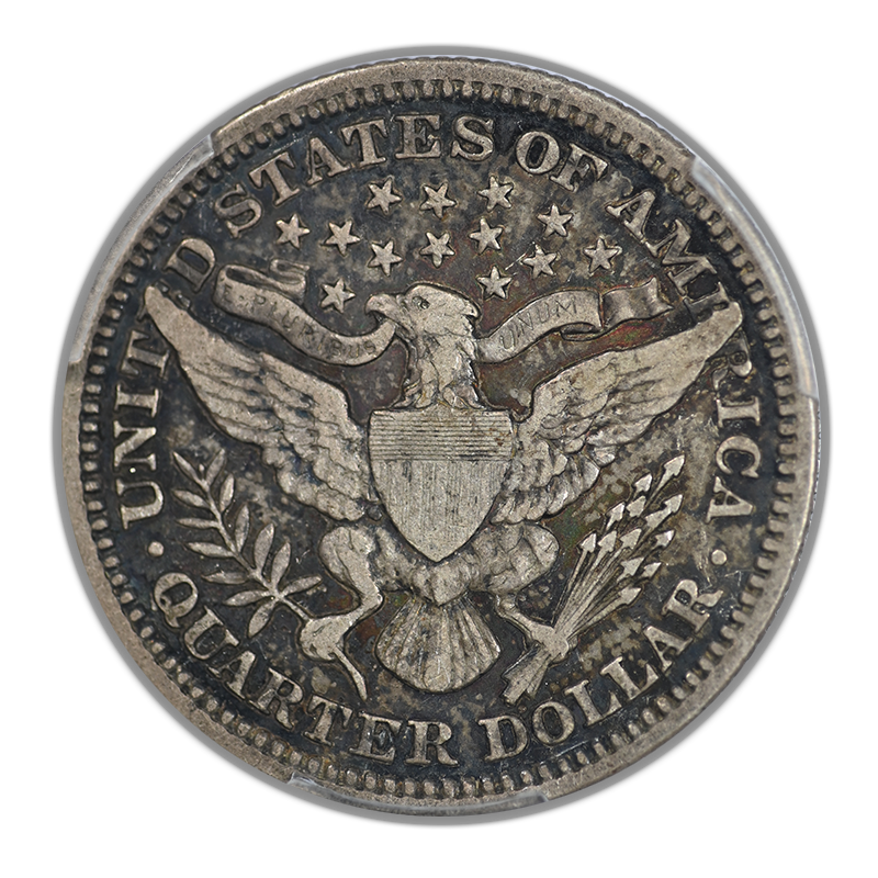 1902 Barber Quarter 25C PCGS VF20 - TONED!