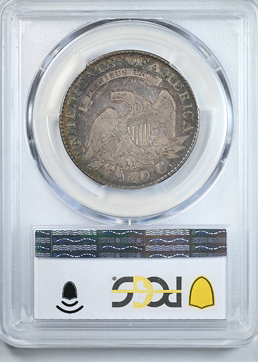 1827 Capped Bust Half Dollar 50C PCGS F12 - Square Base 2 - TONED!