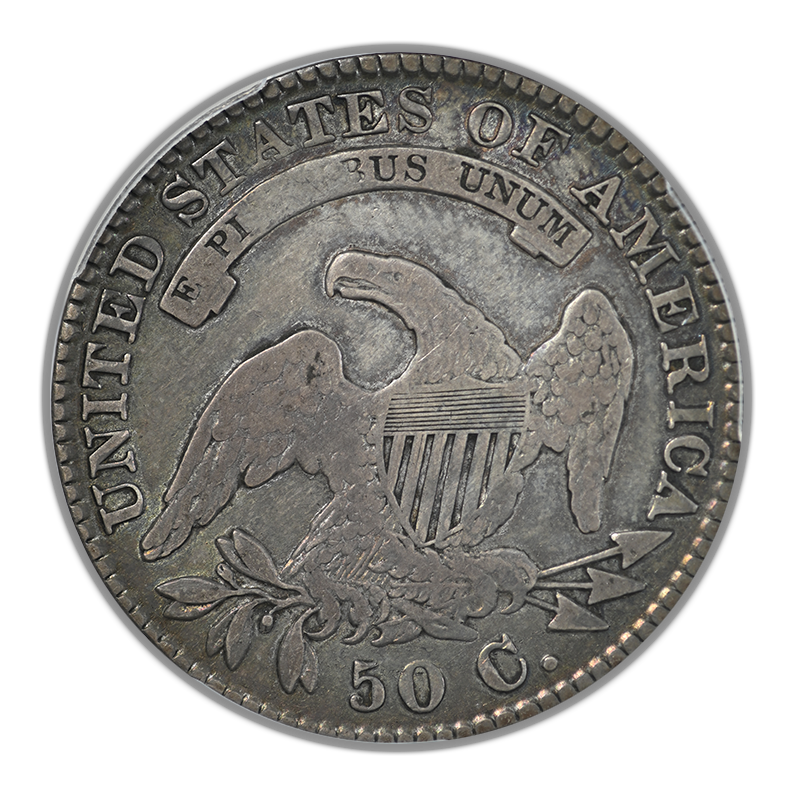 1829 Capped Bust Half Dollar 50C PCGS VF20 - TONED!