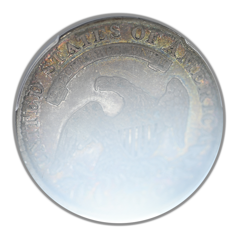 1830 Capped Bust Half Dollar 50C PCGS F15 - Small 0 - TONED!