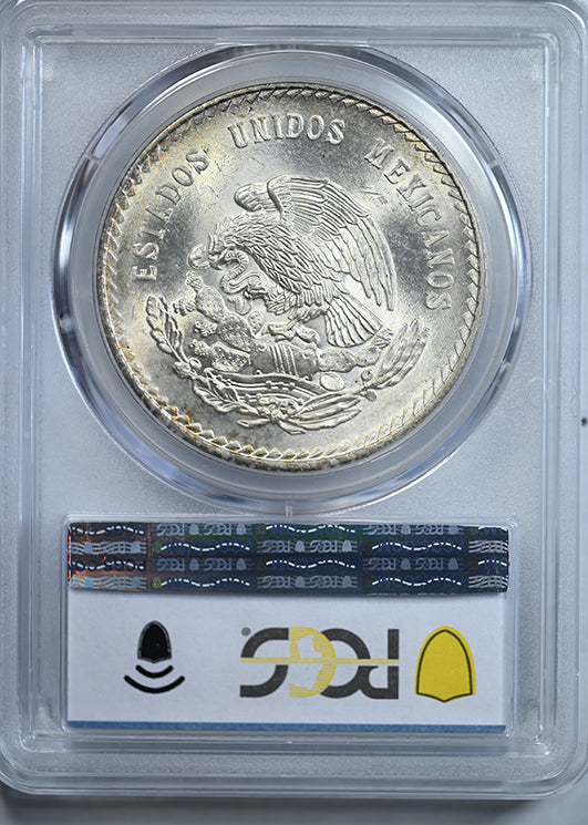 1947-Mo Mexico 5 Silver Peso S5P PCGS MS66 Cuauhtemoc KM-465