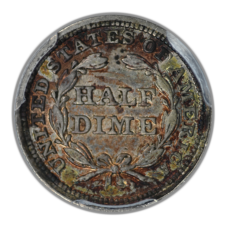 1853 Liberty Seated Half Dime H10C PCGS AU50 - Arrows - TONED!