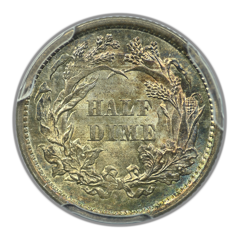 1861 Liberty Seated Half Dime H10C PCGS MS66