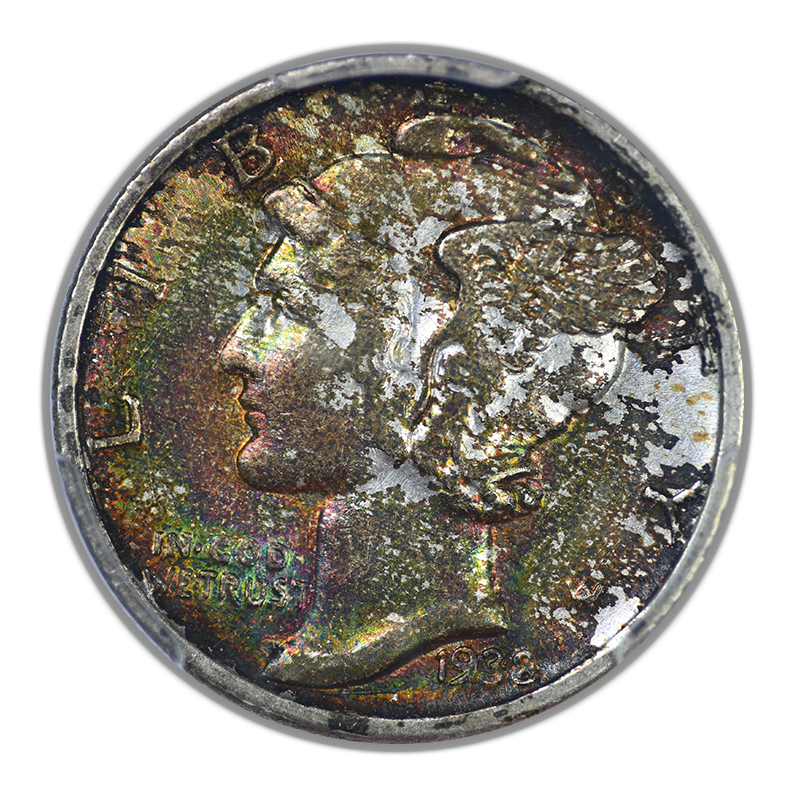 1938-S Mercury Dime 10C PCGS AU50 - TONED!