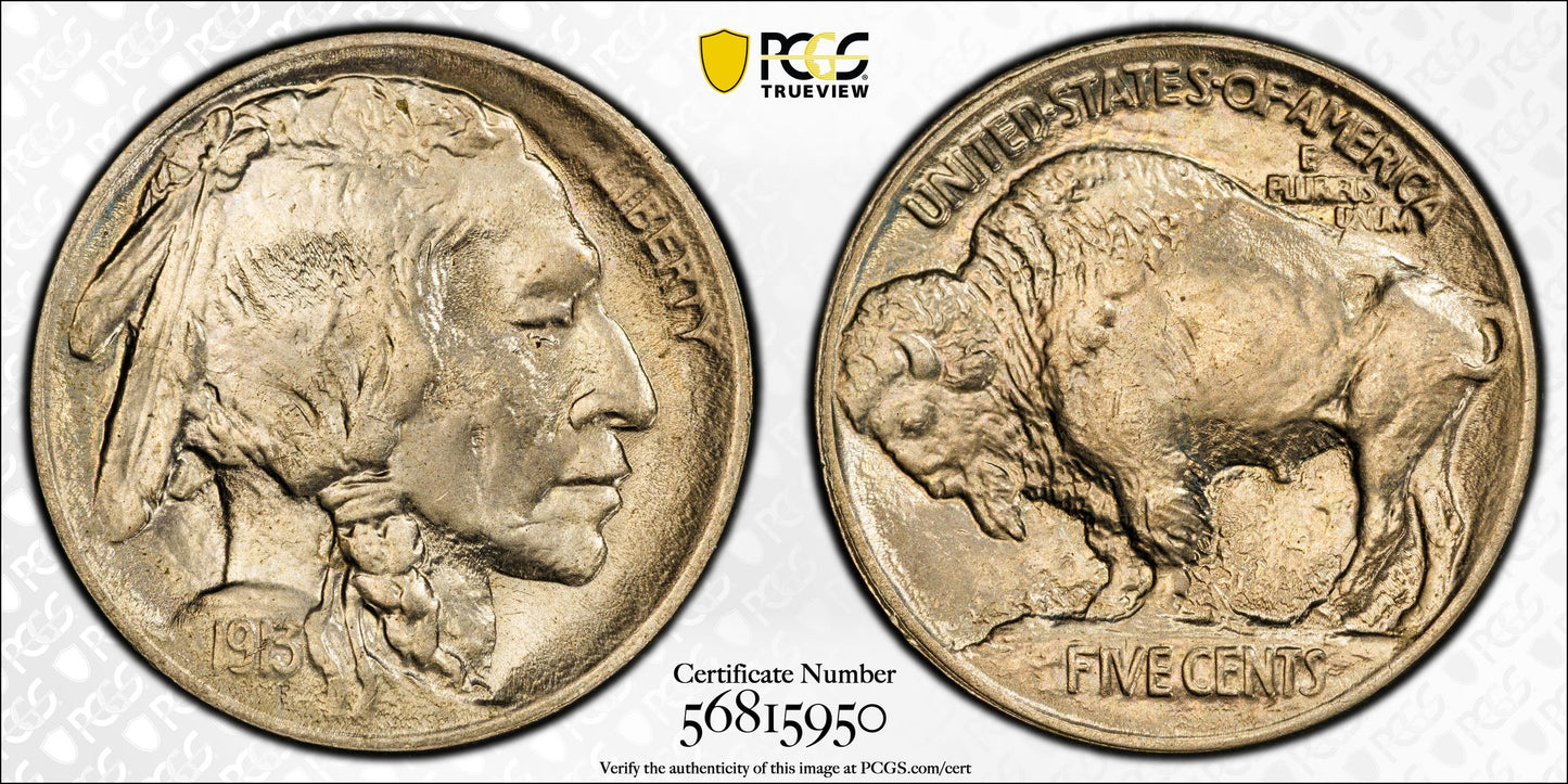 1913 Type 1 Buffalo Nickel 5C PCGS MS66