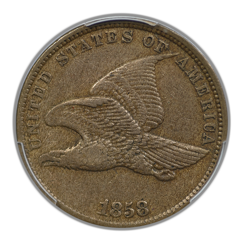 1858 Flying Eagle Cent 1C PCGS XF40 - Small Letters