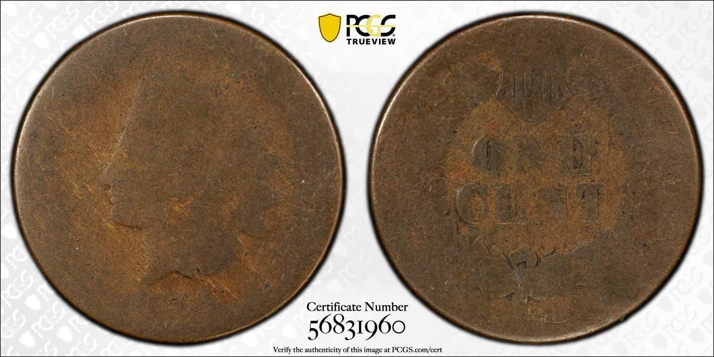 1865 Indian Head Cent 1C PCGS PO01 CAC Fancy 5 - Lowball