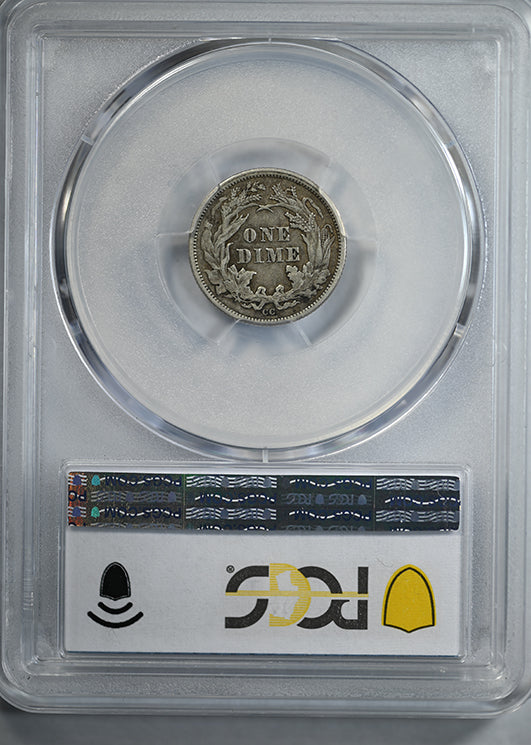 1876-CC Liberty Seated Dime 10C PCGS VF35 CAC