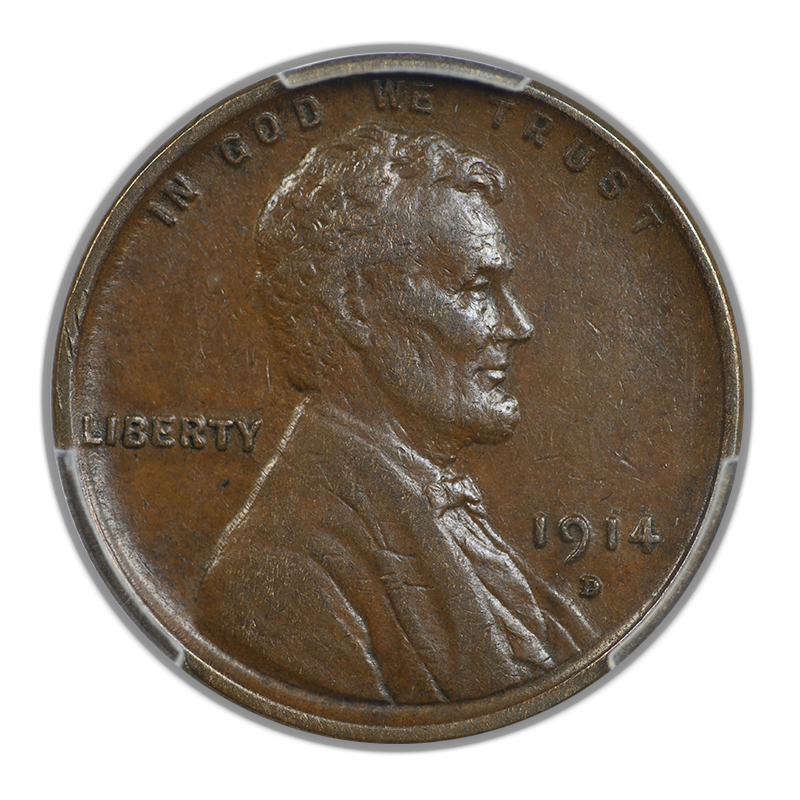 1914-D Lincoln Wheat Cent 1C PCGS XF45 CAC
