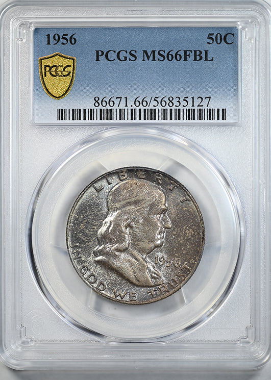1956 Franklin Half Dollar 50C PCGS MS66FBL - Full Bell Lines