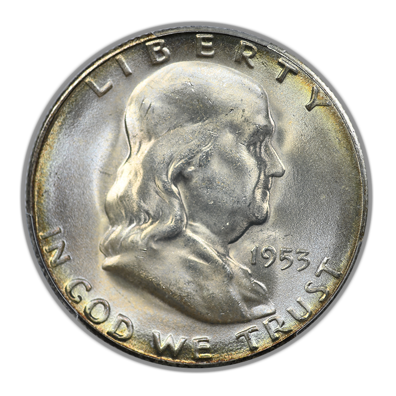 1953-S Franklin Half Dollar 50C PCGS MS65+
