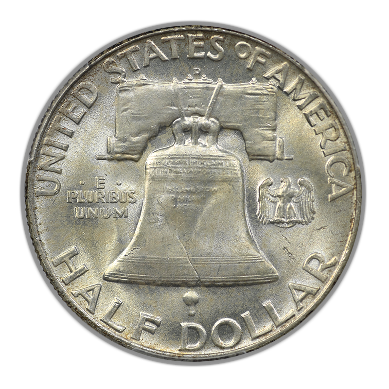 1953-D Franklin Half Dollar 50C PCGS MS65FBL - Full Bell Lines