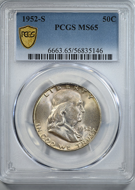 1952-S Franklin Half Dollar 50C PCGS MS65