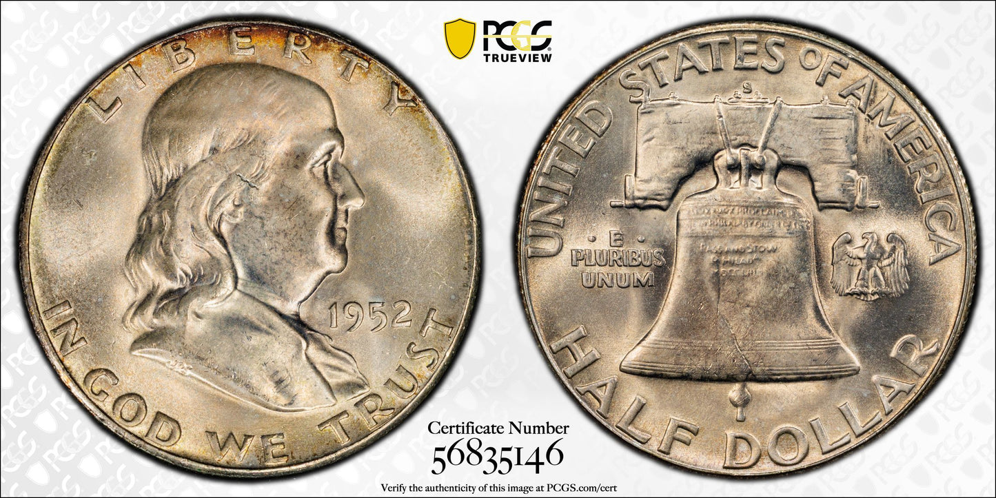 1952-S Franklin Half Dollar 50C PCGS MS65