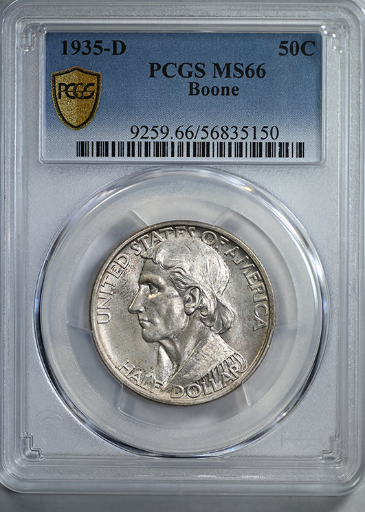1935-D Boone Classic Commemorative Half Dollar 50C PCGS MS66