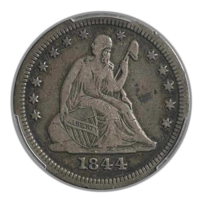 1844-O Liberty Seated Quarter 25C PCGS VF20