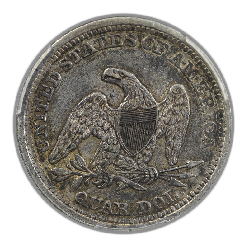 1857 Liberty Seated Quarter 25C PCGS AU50