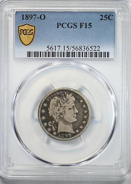 1897-O Barber Quarter 25C PCGS F15
