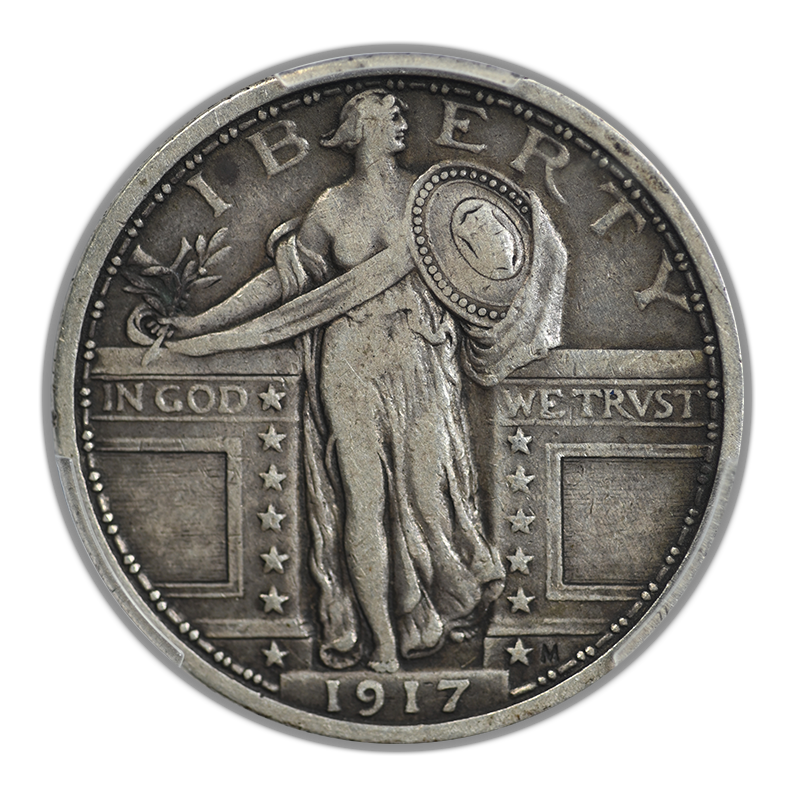 1917 Type 1 Standing Liberty Quarter 25C PCGS VF30