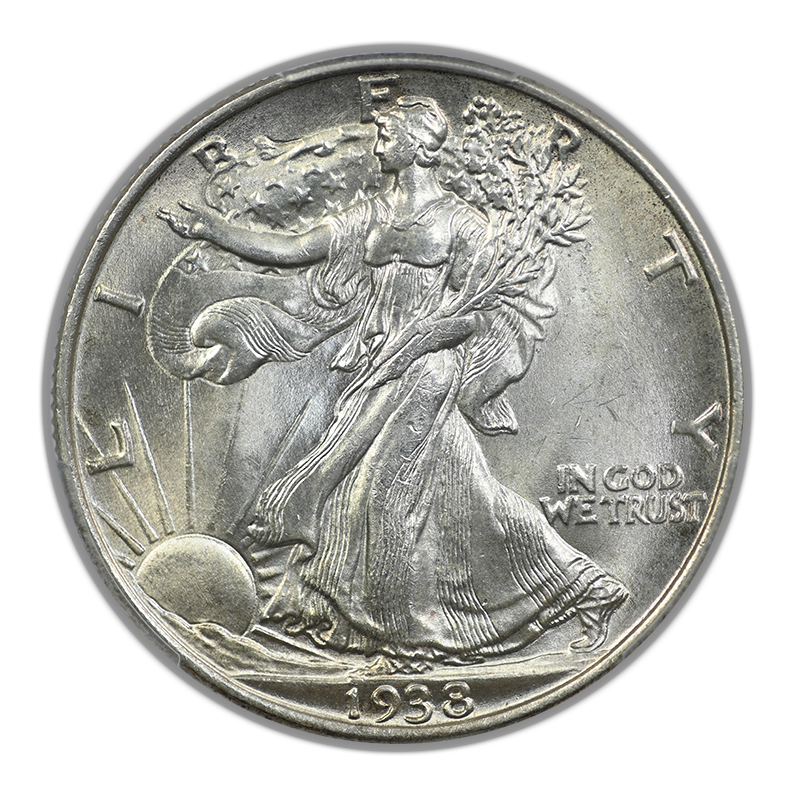 1938 Walking Liberty Half Dollar 50C PCGS MS65