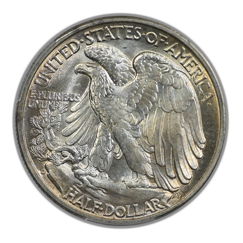 1939-D Walking Liberty Half Dollar 50C PCGS MS65