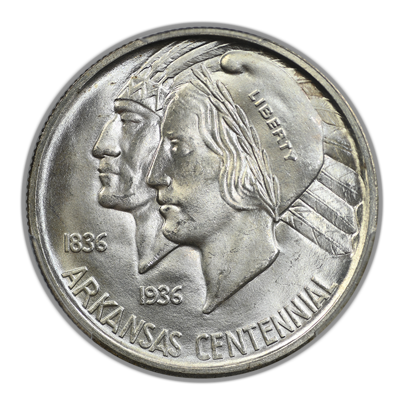 1936-D Arkansas Classic Commemorative Half Dollar 50C PCGS MS65