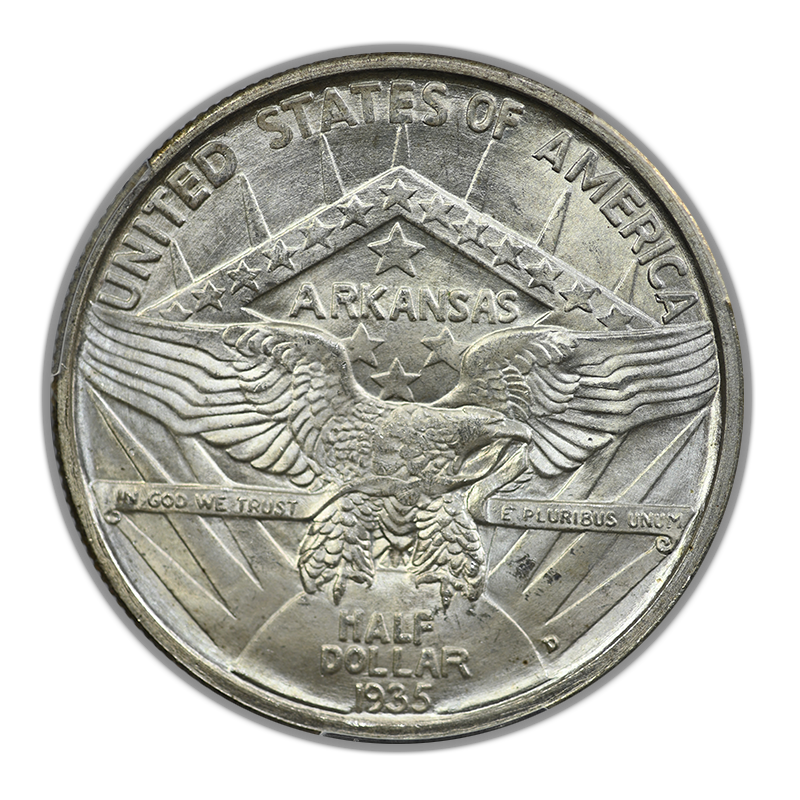 1936-D Arkansas Classic Commemorative Half Dollar 50C PCGS MS65
