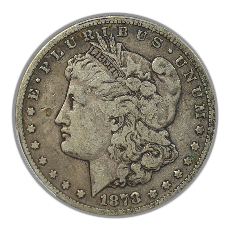 1878-CC Morgan Dollar $1 PCGS VG10 - TOP 100 VAM 6, Doubled Leaves