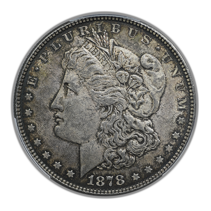 1878 8TF Morgan Dollar $1 PCGS AU58