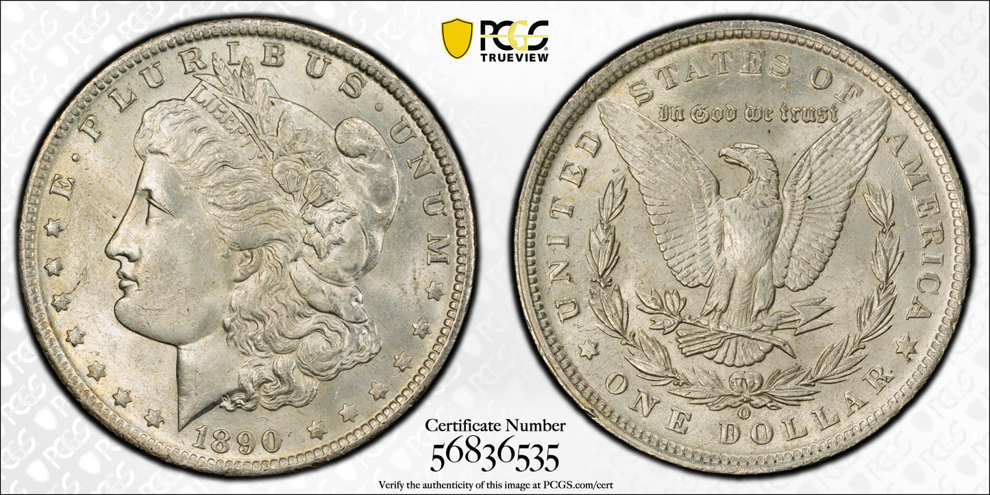 1890-O Morgan Dollar $1 PCGS MS62