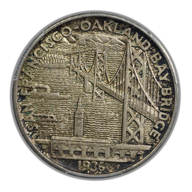 1936-S Bay Bridge Classic Commemorative Half Dollar 50C PCGS MS66