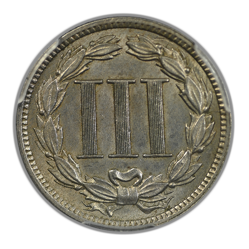 1889 Three Cent Nickel Piece 3CN PCGS MS62